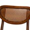 Baxton Studio Hesper Mid-Century Modern Walnut Brown Finished Wood and Rattan 2-Piece Dining Chair Set 239-2PC-13411-ZORO - alternate 8